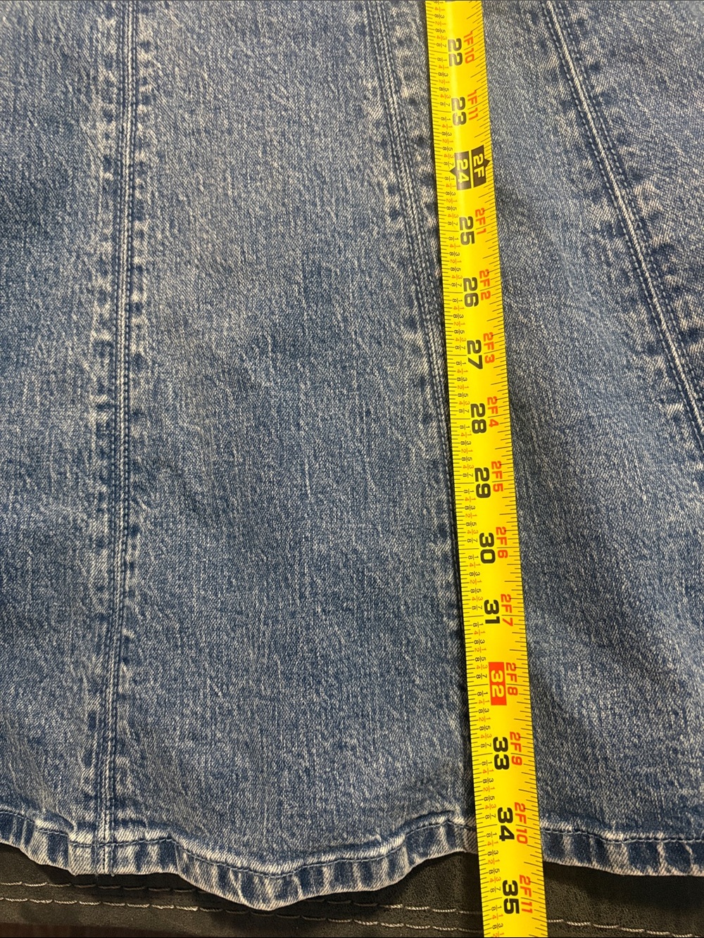 Sleeveless Denim A-Line Dress - Blue - Picture 5 of 5